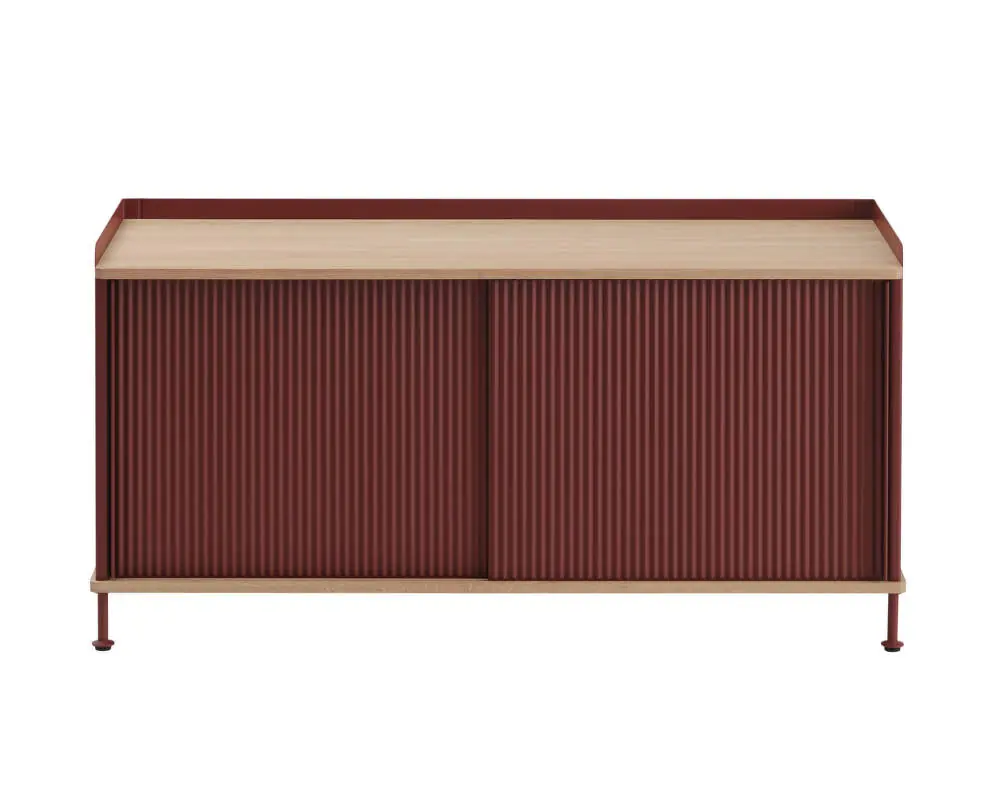 Komoda Enfold Sideboard 124x63, oak/deep red Nejprodávanější