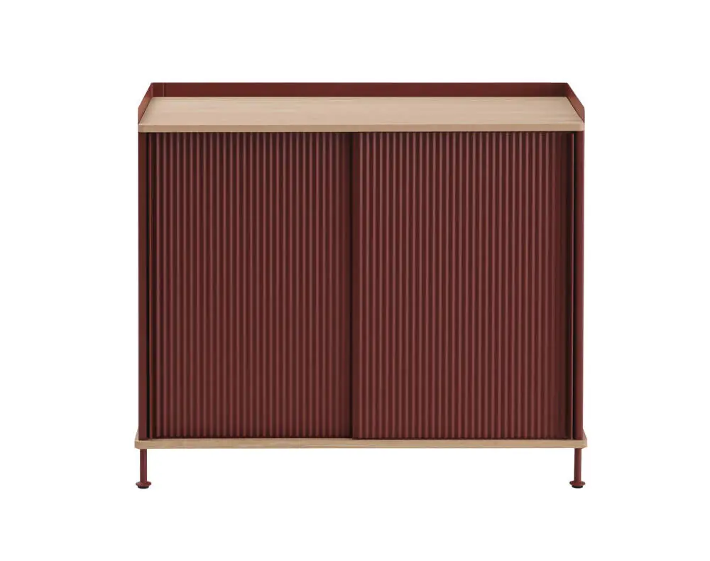 Akční Cena Komoda Enfold Sideboard 100x85, oak/deep red