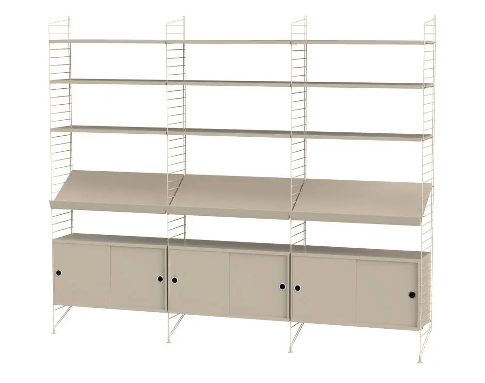 Super Cena Policová sestava String Living Room G, beige