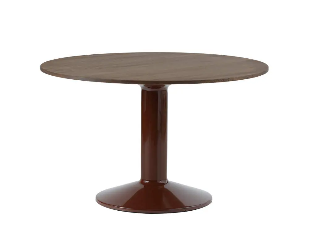Stůl Midst Ø120, dark oak/dark red Nejprodávanější