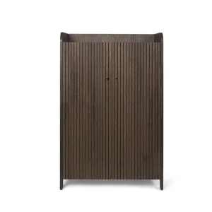 Sleva Komoda Sill Low, dark stained oak