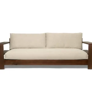 Sofa Edre Classic Linen, dark stained / natural Víkendová Akce