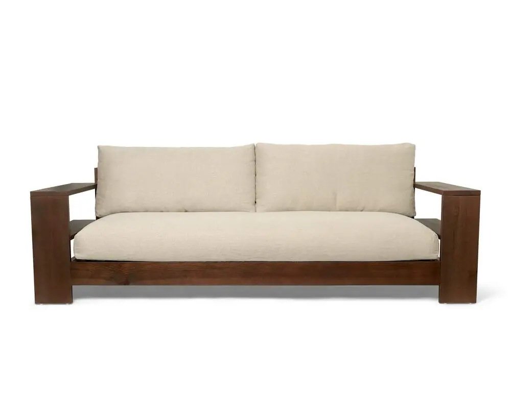 Sofa Edre Classic Linen, dark stained / natural Víkendová Akce