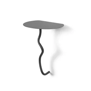 Bezpečná Platba Nástěnný stolek Curvature, black brass