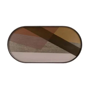 Cenově Výhodný Tác Angle Glass Tray Oblong M, pinot