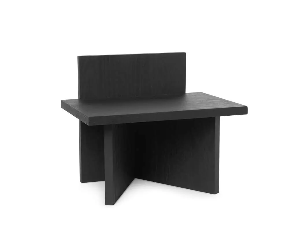Aktuální Stolička Oblique, black stained ash
