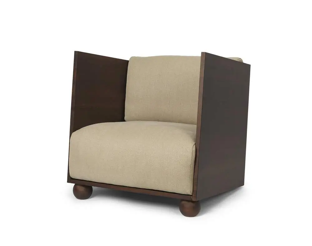 Křeslo Rum Rich Linen, dark stained / natural Cenový Hit