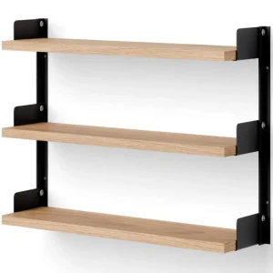 Police Tea Shelf, oak/black Časově Omezené