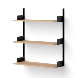 Dokud Zásoby Vydrží Policová sestava Wall Shelf 900, oak/black