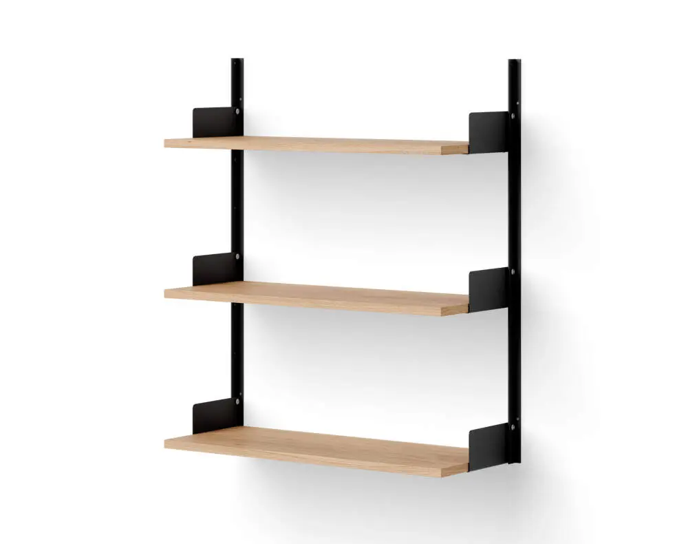 Dokud Zásoby Vydrží Policová sestava Wall Shelf 900, oak/black