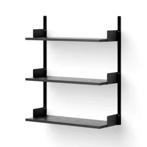 Levný Policová sestava Wall Shelf 900, black ash/black