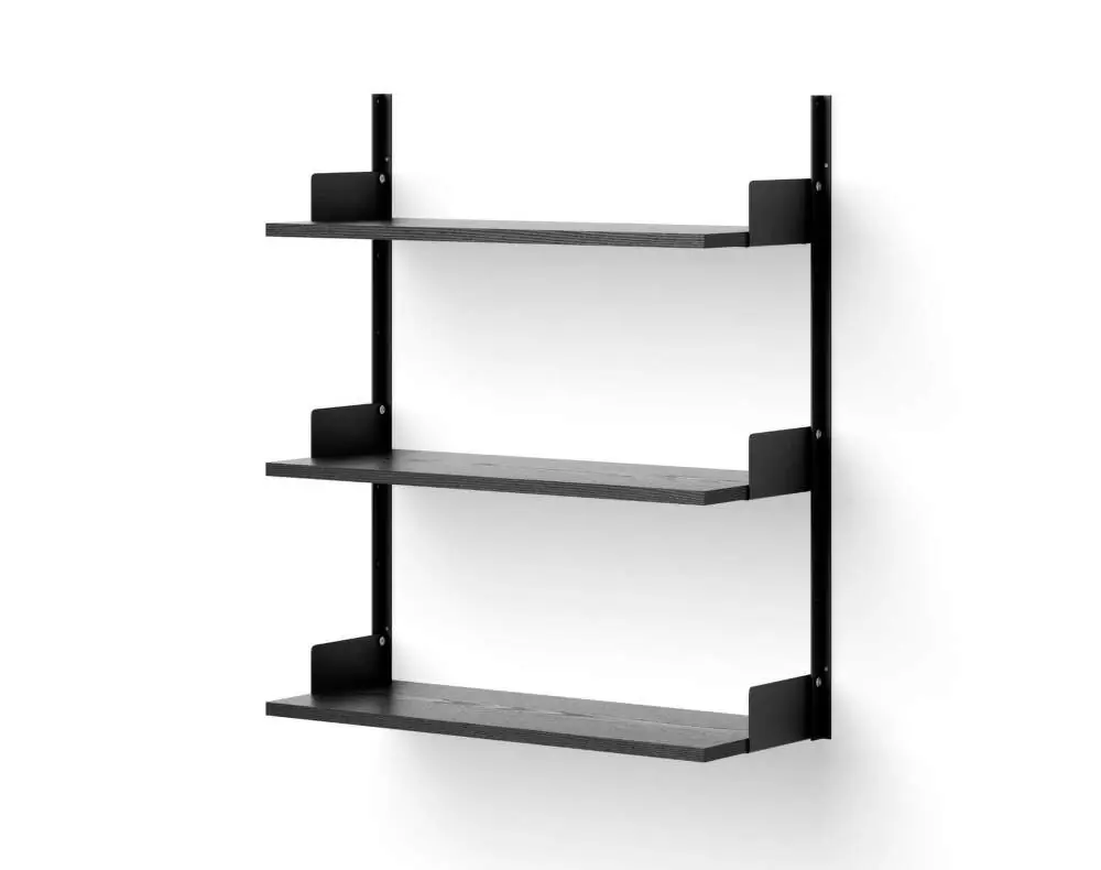Levný Policová sestava Wall Shelf 900, black ash/black