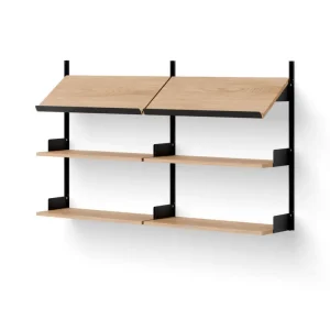 Akce Policová sestava Office Shelf, oak/black