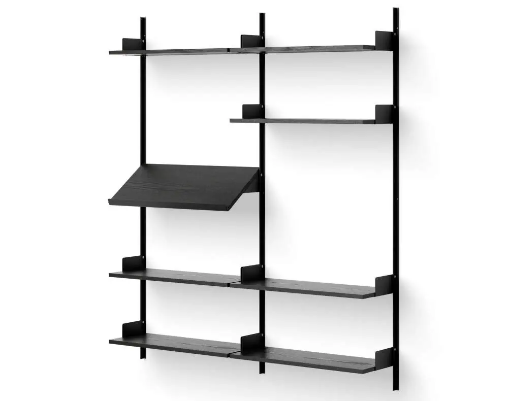 Horká Nabídka Policová sestava Living Shelf, black ash/black