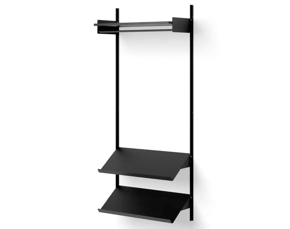 Originální Policová sestava Wardrobe Shelf 1, black ash/black