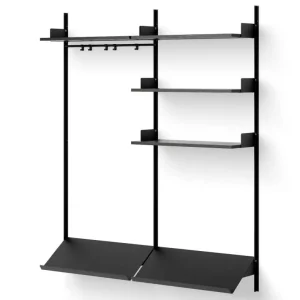 Akční Nabídka Policová sestava Wardrobe Shelf 3, black ash/black