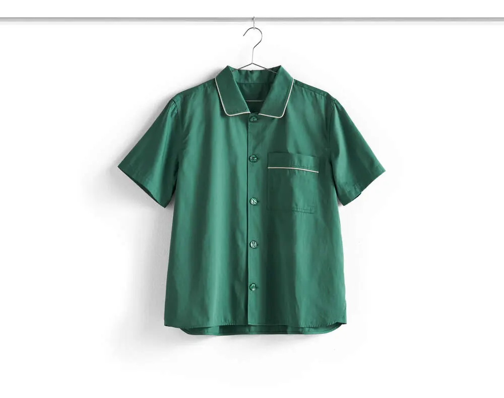 Pyžamová košile Outline Short Sleeve S/M, emerald green Speciální Cena