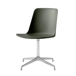 Židle Rely HW11, polished aluminium/bronze green Akční Nabídka