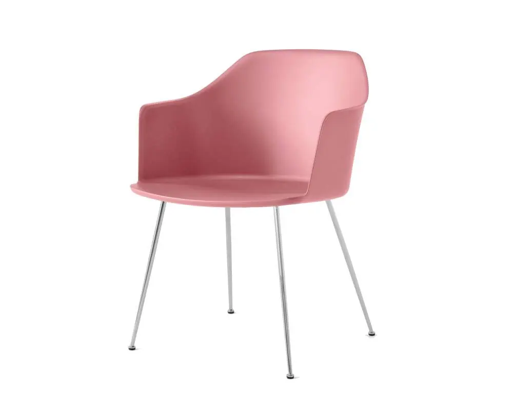Značkový Židle Rely HW33 s područkami, chrome/soft pink