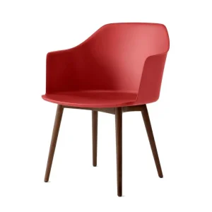 Židle Rely HW76 s područkami, walnut/vermillion red Akční Cena
