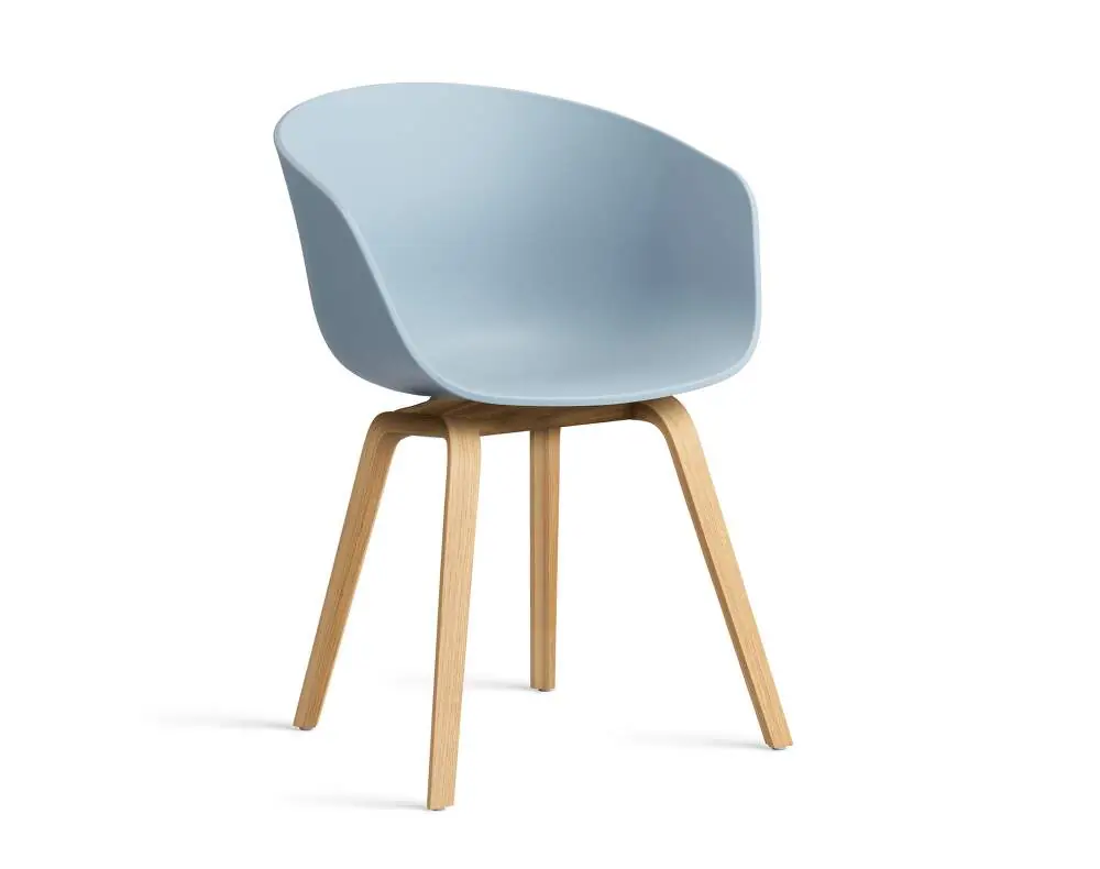 Židle AAC 22 Lacquered Oak Veneer, slate blue Omezená Nabídka