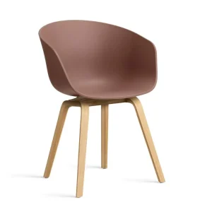 Židle AAC 22 Lacquered Oak Veneer, soft brick Oblíbený