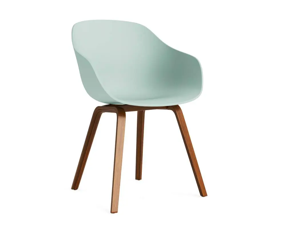 Židle AAC 222 Lacquered Walnut Veneer, dusty mint Akční Nabídka