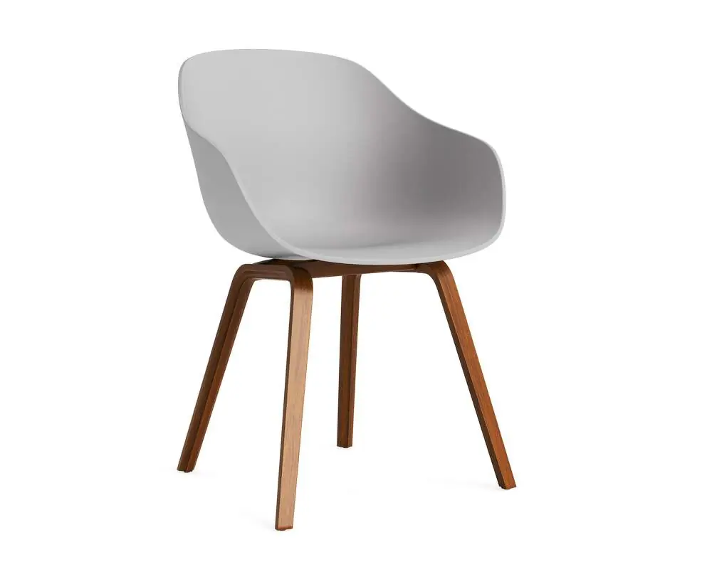 Židle AAC 222 Lacquered Walnut Veneer, concrete grey Vysoce Kvalitní