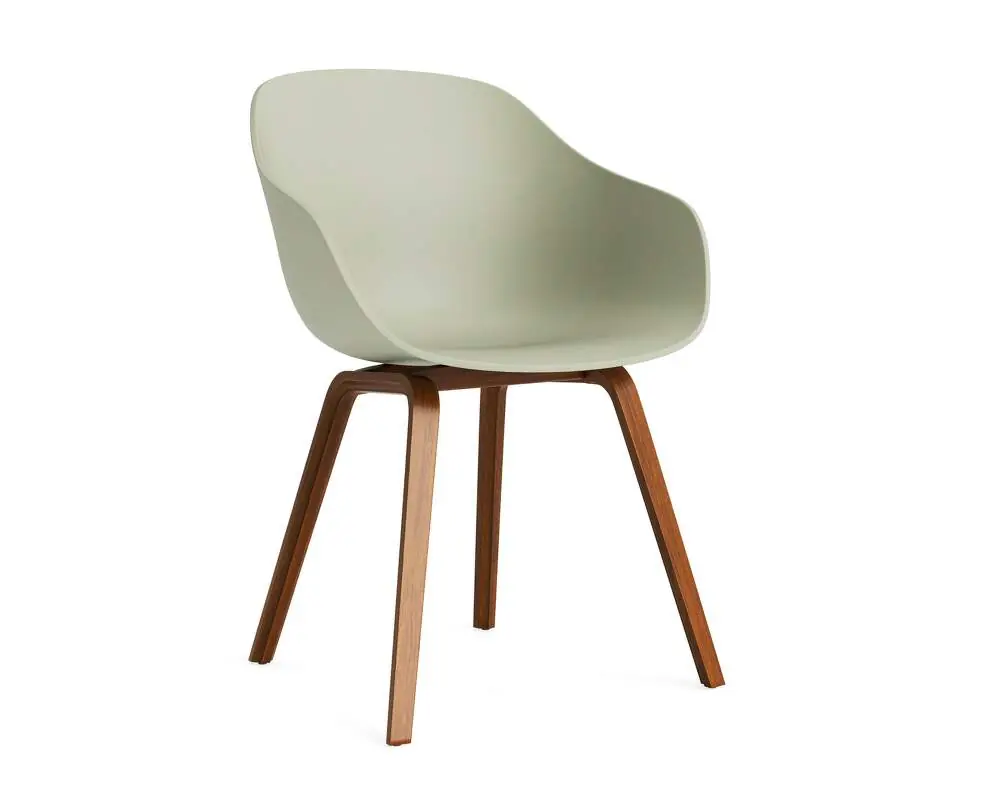 Pouze Dnes Židle AAC 222 Lacquered Walnut Veneer, pastel green