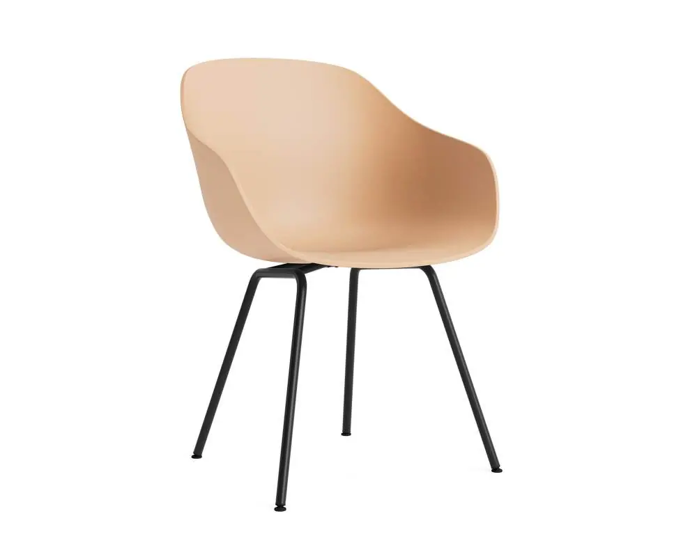 Výprodej Židle AAC 226 Black Powder Coated Steel, pale peach