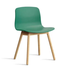 Židle AAC 12 Lacquered Solid Oak, teal green Sleva