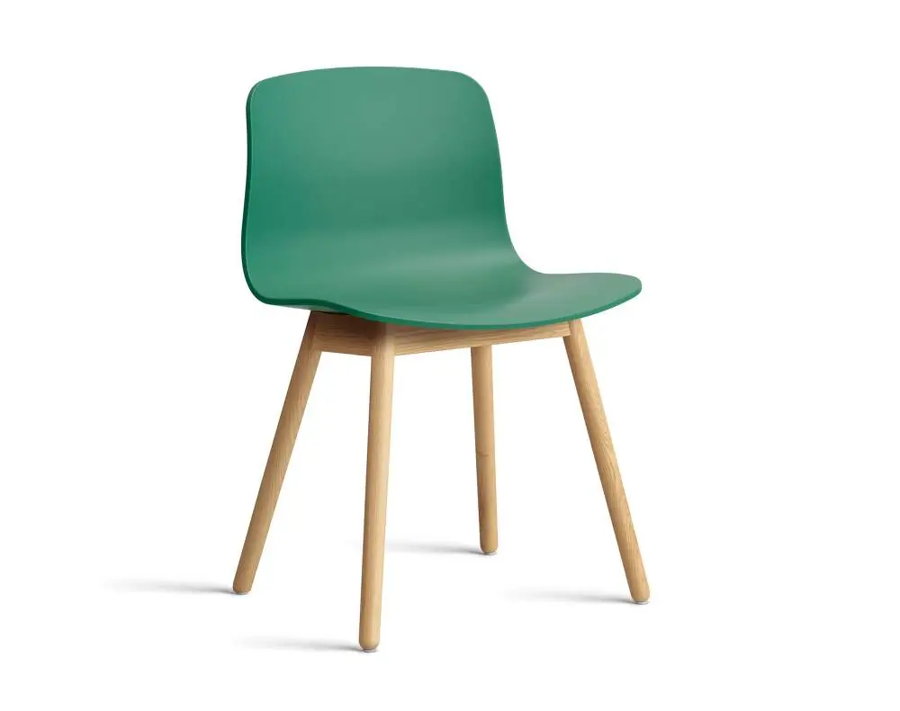 Židle AAC 12 Lacquered Solid Oak, teal green Sleva