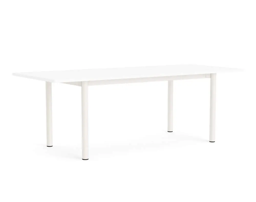 Sleva Stůl Annex Overhang 220x90, cream white/white laminate