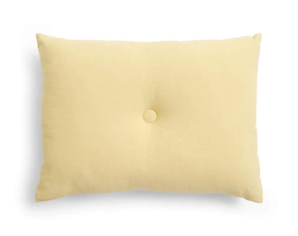 Novinka Polštář Dot Linen, soft yellow