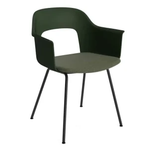 Akce Jídelní židle Layout 213 s čalouněným sedákem, black/bottle green/Mode 72