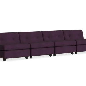 Akční Nabídka Čtyřmístná pohovka Amanta, Turf burgundy