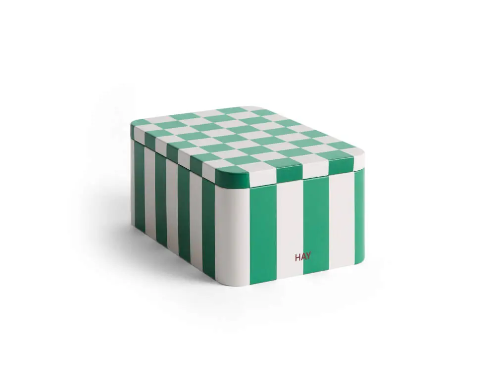 Hit Sezóny Plechová dóza Tin Container Small, green and off-white