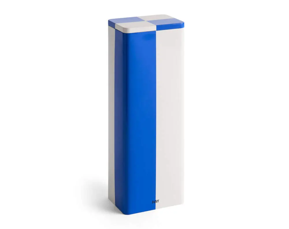 Poslední Šance Plechová dóza Tin Container Slim, blue and off-white