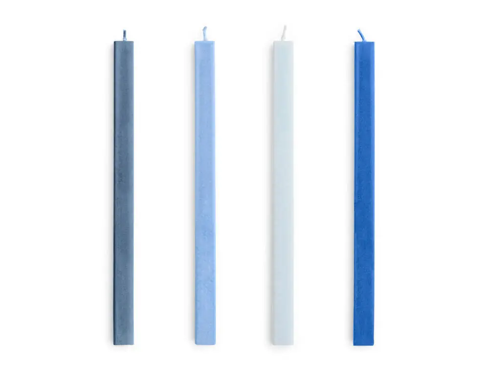 Svíčky Square Candle set 4ks, blues Sleva