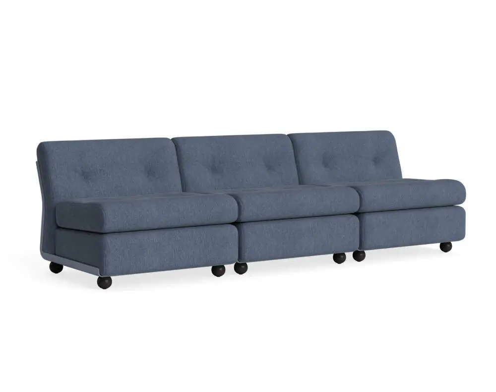 Třímístná pohovka Amanta, Turf blue grey Cenová Bomba