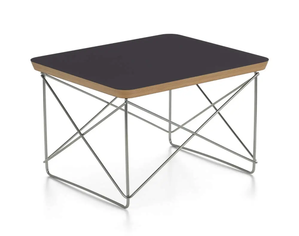 Hit Sezóny Occasional Table LTR HPL, black / stainless steel
