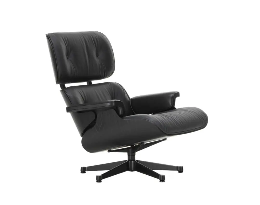Jen Po Omezenou Doba Křeslo Eames Lounge Chair Chestnut Black, Leather Premium F66 nero