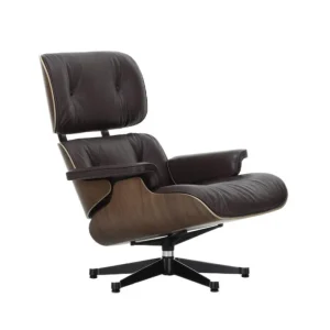 Křeslo Eames Lounge Chair Walnut Dark, Leather Natural F68 chocolate Akční Nabídka