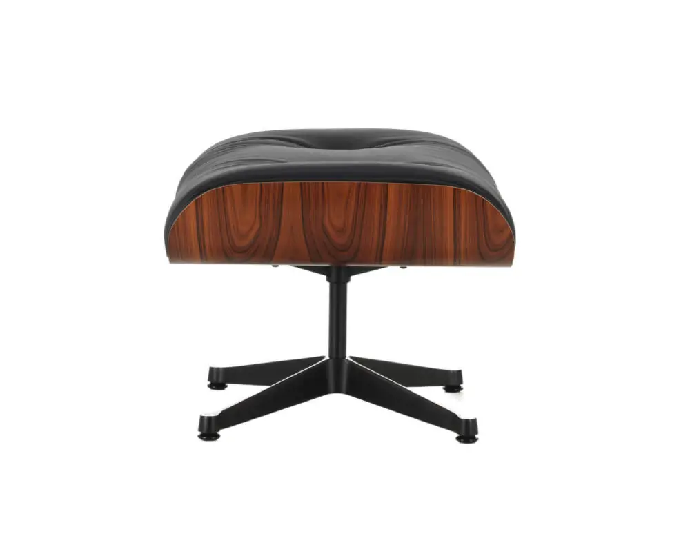 Ottoman Eames Lounge, Santos palisander / leather premium F66 nero Nakupujte Hned