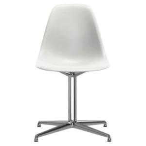 Židle Eames DSL, cotton white/polished aluminum Autentický