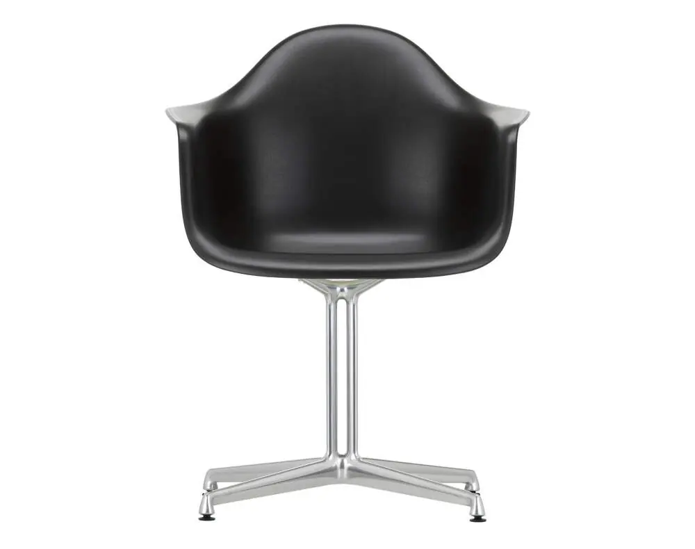 Rychlé Dodání Židle Eames DAL, deep black/polished aluminum