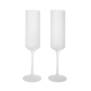 Sklenice na šampaňské Ripple Flutes set 2 ks, frosted Autentický