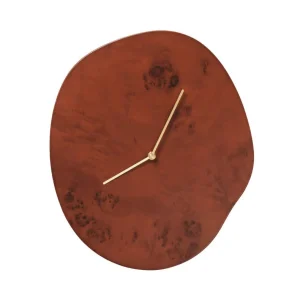 Hodiny Melt, dark stained burl Novinka