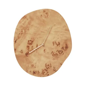 Hodiny Melt, natural burl Výprodej