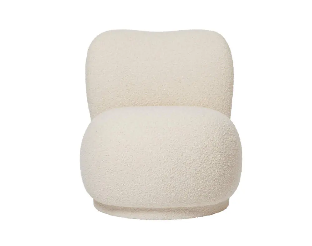 Nízká Cena Křeslo Rico Lounge Piccolo Nordic Bouclé, off-white